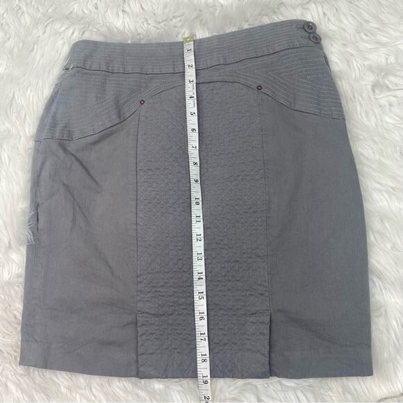 Anthropologie Leifsdottir Alicante Quilted Pencil Skirt Gray Size 6 NWT - Picture 3 of 14